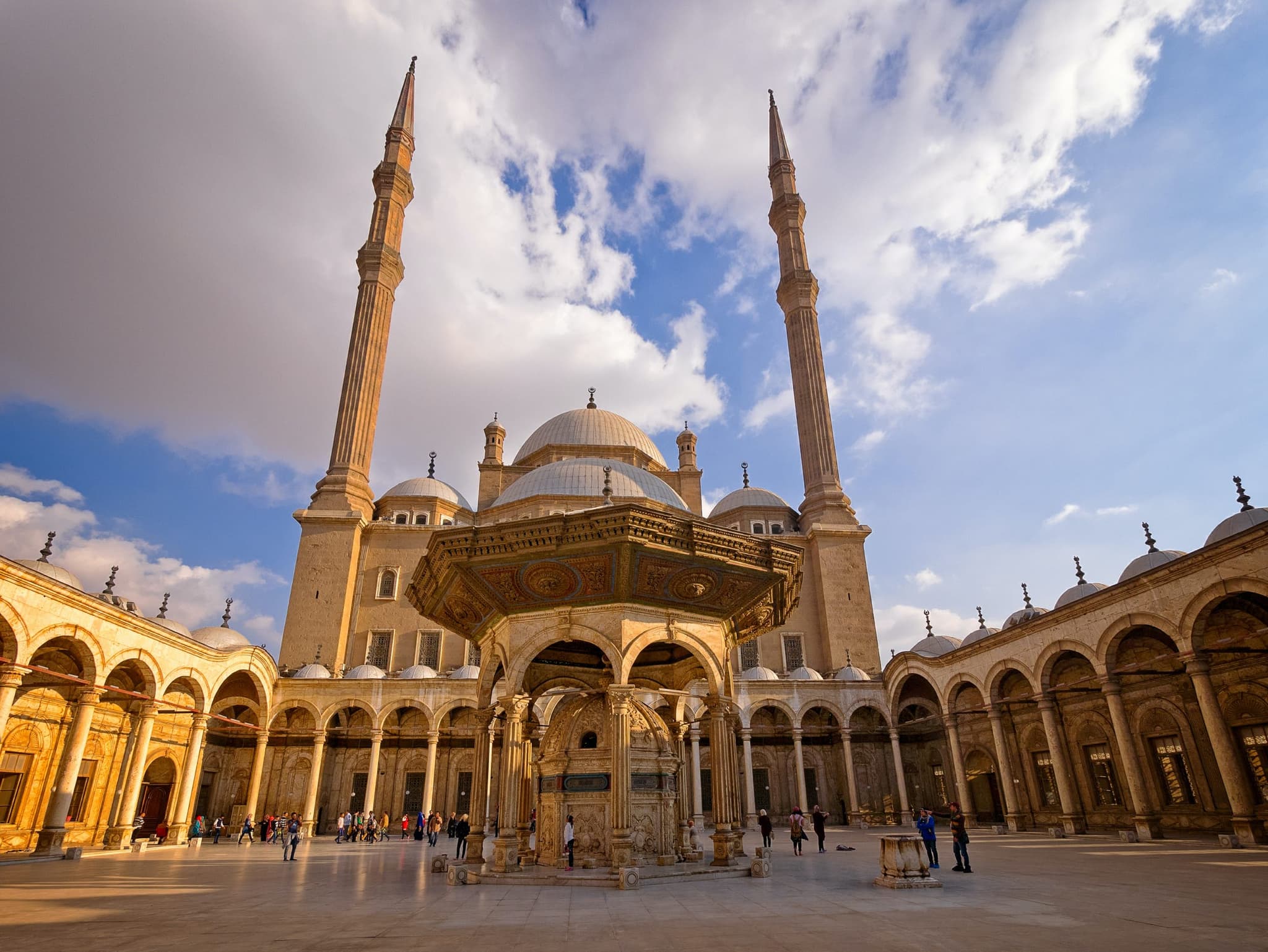The courtyard of the Mosque of Muhammad Ali in the Cairo Citadel